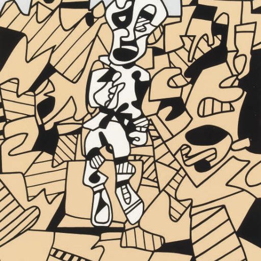Jean Dubuffet — Территория и население (W. 1170)