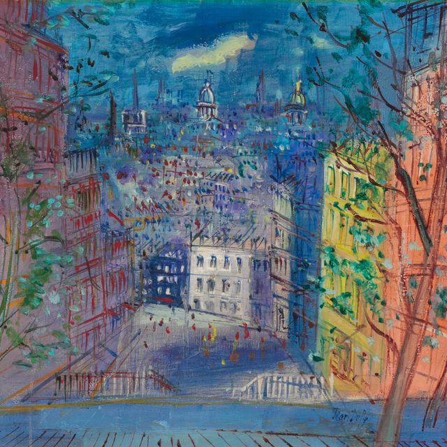 Jean Dufy — Улица Мон-Сени на Монмартре