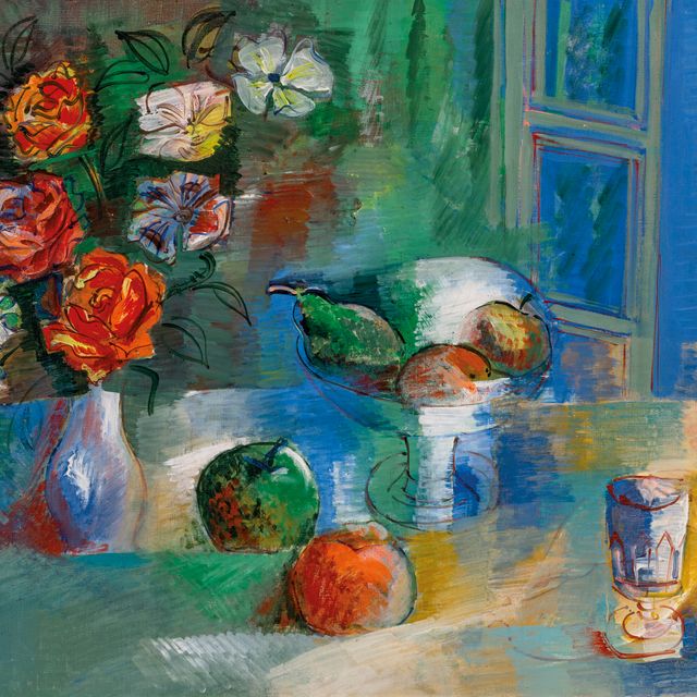 Jean Dufy — Морт природы в сочетании с фруктами