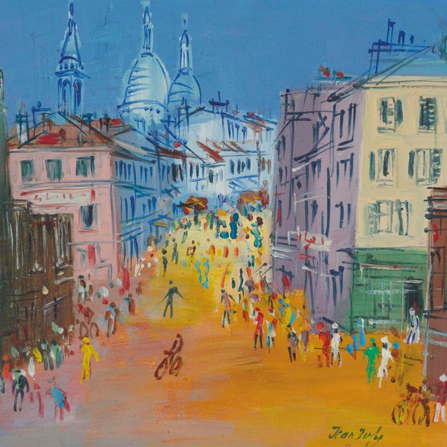 Jean Dufy — Монмартр, улица Норвин