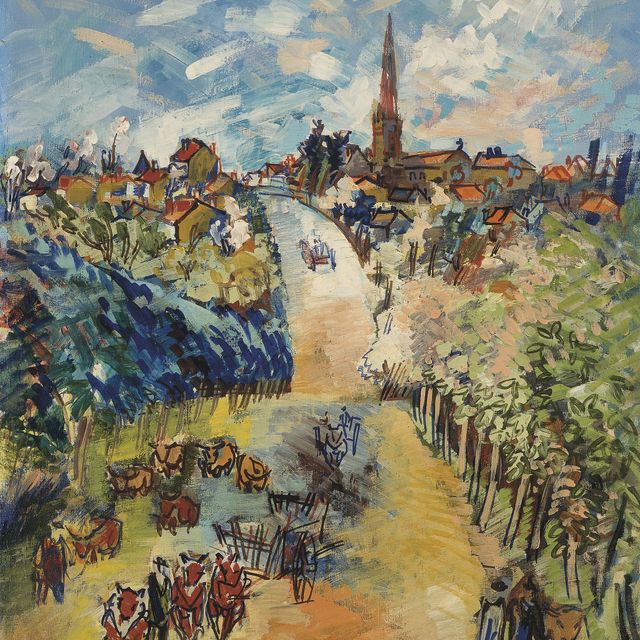 Jean Dufy — Проезд, la route du village