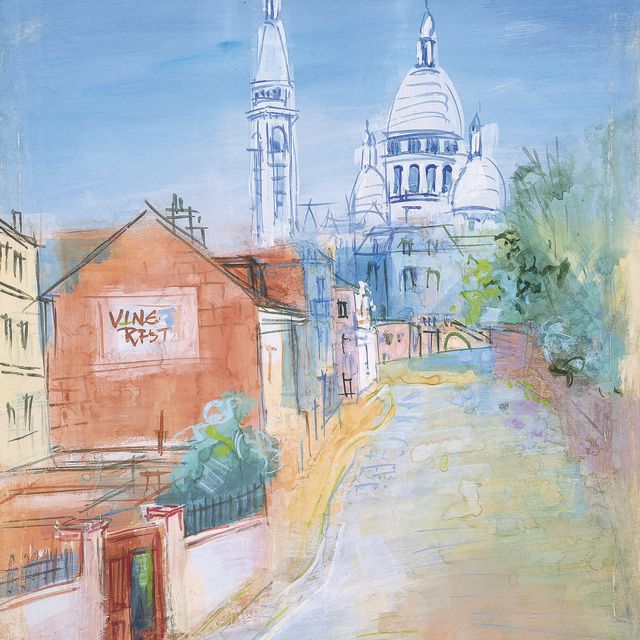 Jean Dufy — Монмартр, улица Абревуар