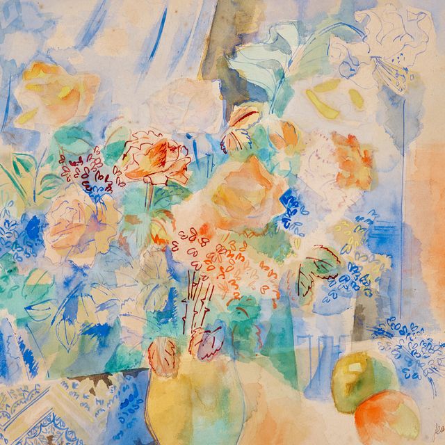 Jean Dufy — Букет из роз и лилий