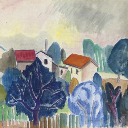 Jean Dufy — Оплата за деревья и жилые дома