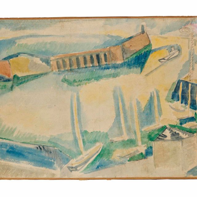 Jean Dufy — Сцена из порта