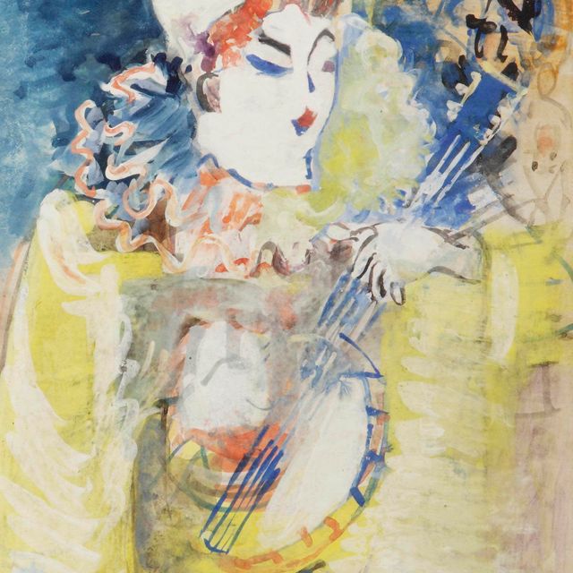 Jean Dufy — Клоун на банджо (буффоне)