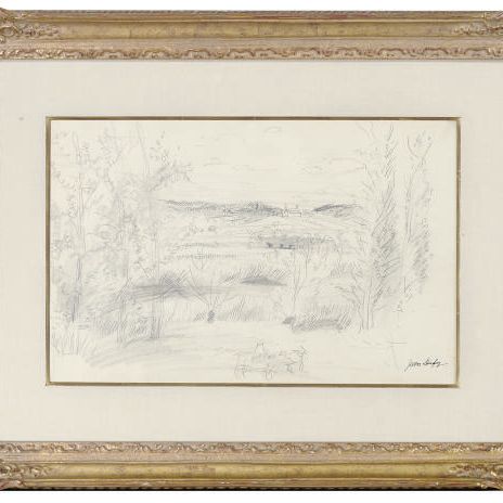 Jean Dufy — Повозка, запряженная лошадьми, во французской сельской местности