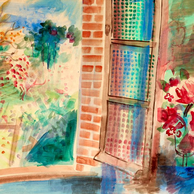 Jean Dufy — Вид из сада у окна