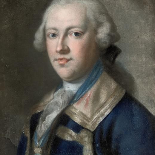 Jean Etienne Liotard — Портрет джентльмена, возможно, Джорджа Фредерика Ньюджента, лорда Делвина, впоследствии 7-го графа Уэстмита (1760-1814), в полный рост, со знаком отличия ордена Святого Патрика