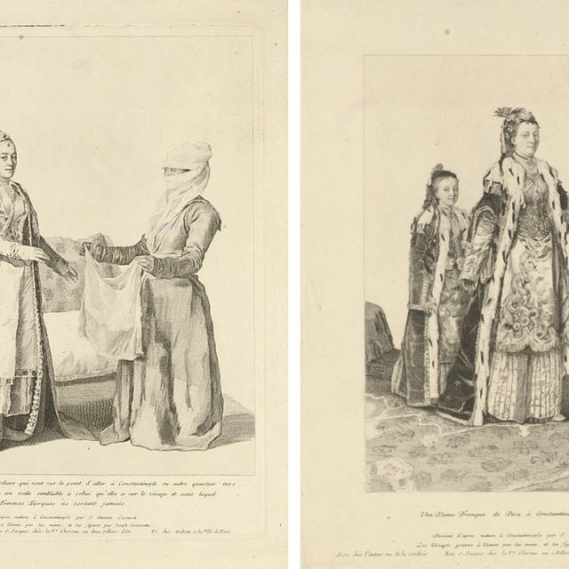 Jean Etienne Liotard — Французская дама из Галаты и ее слуги (T. 99; R., L. 71); Французская дама из Отца и дочери (T. 100; R., L. 72)