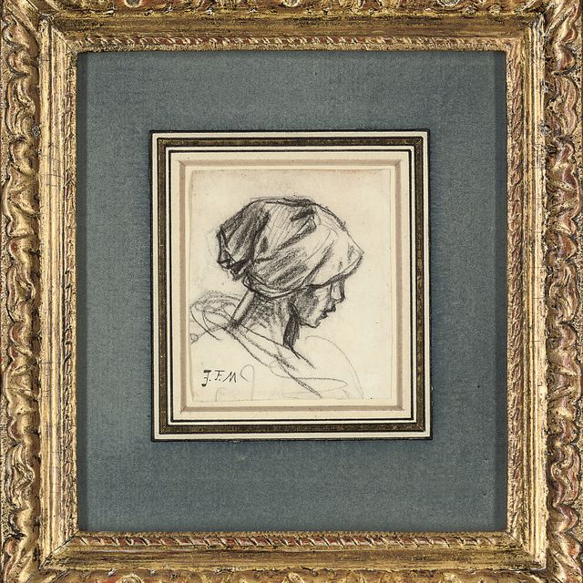 Jean Francois Millet — Профиль молодой крестьянской девушки