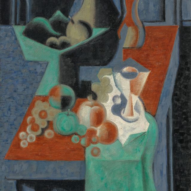 Jean Metzinger — Nature morte: яблоки, блюдо с фруктами и пюре