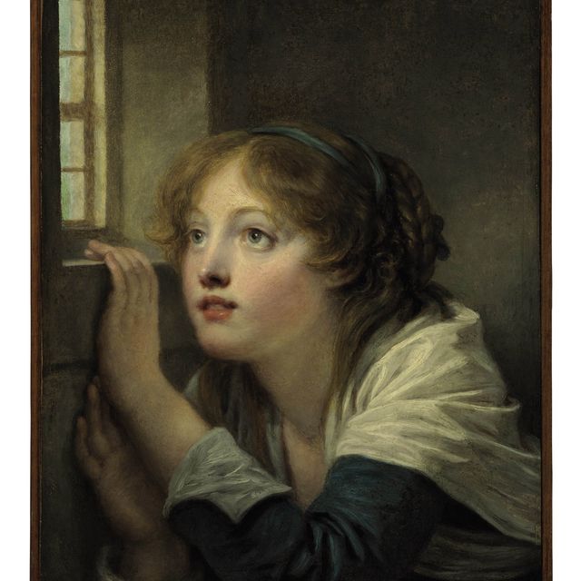 Jean-Baptiste Greuze — Молодая девушка у окна
