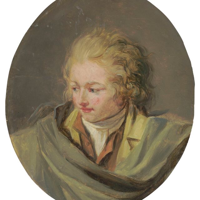 Jean-Baptiste Greuze — Портрет человека, авторский портрет М. Ларше, жандарм дю пейнтре Жан-Батист Грез