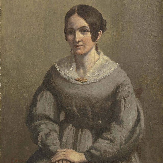 Jean-Baptiste-Camille Corot — Портрет молодой женщины (мадам Эдуард Делален)