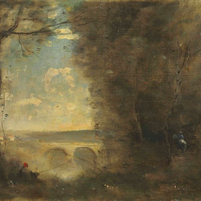 Jean-Baptiste-Camille Corot — Охотник за сокровищами, сувенирный дю Пон-де-Мант