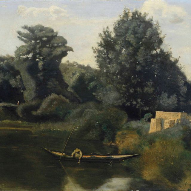 Jean-Baptiste-Camille Corot — Деревня д'Авре, искатель убежища