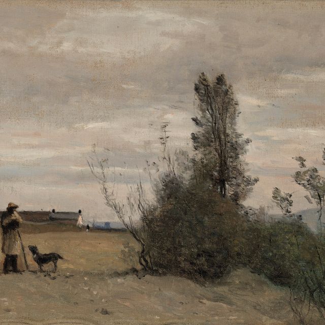 Jean-Baptiste-Camille Corot — Ле Бергер из-за ле чиен Ровера