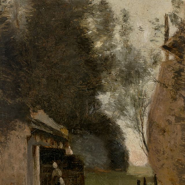 Jean-Baptiste-Camille Corot — Окрестности Амстердама, маленькая ферма на границе Амстердама
