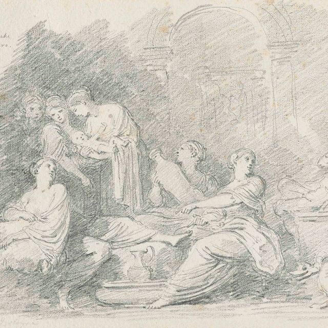 Jean-Honoré Fragonard — Рождение Александра в честь Аннибале Карраччи