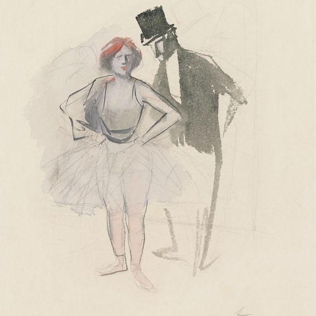 Jean-Louis Forain — Танцовщица и ее сын-претенант, в фойе оперы