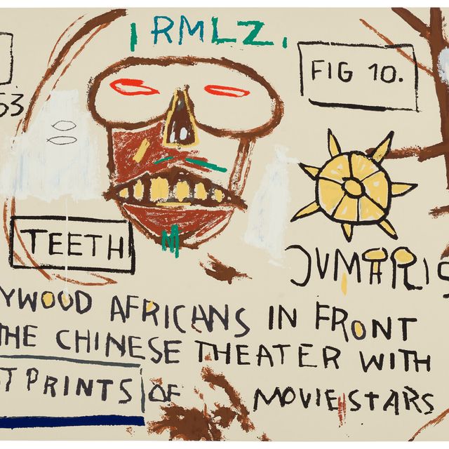 Jean-Michel Basquiat — Голливудские африканцы перед китайским театром с отпечатками ног кинозвезд