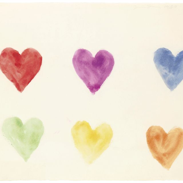 Jim Dine — Без названия (6 форм сердца)