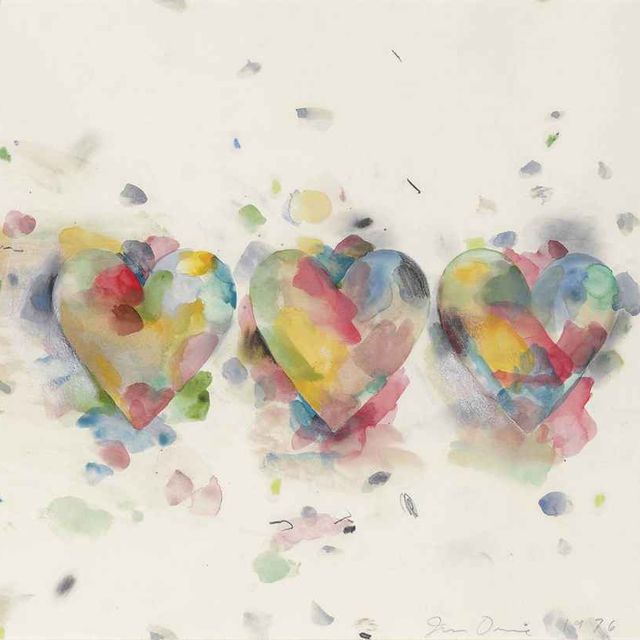 Jim Dine — Без названия (Три сердца)