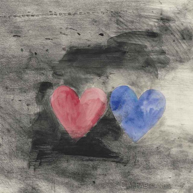 Jim Dine — Без названия (Два сердца)