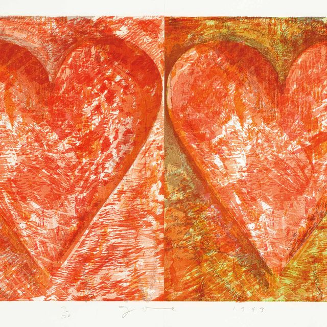 Jim Dine — Два красных сердечка