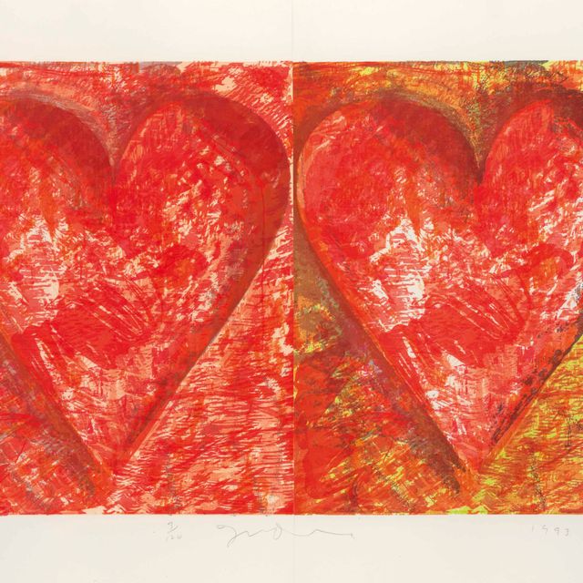 Jim Dine — Два красных сердечка