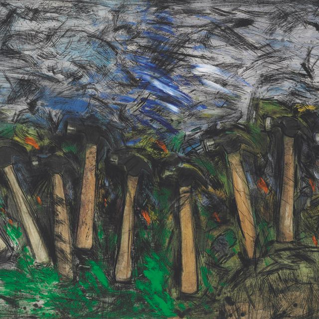 Jim Dine — Бегущие молотки на фоне пейзажа (С. 19)