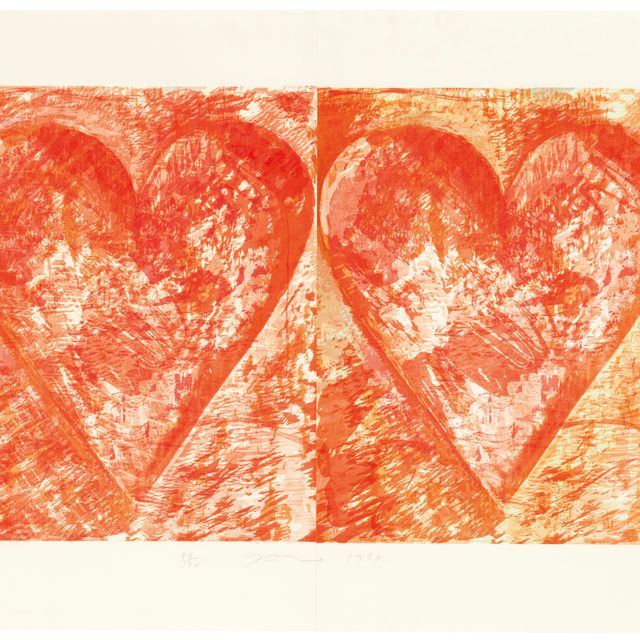 Jim Dine — Два красных сердечка
