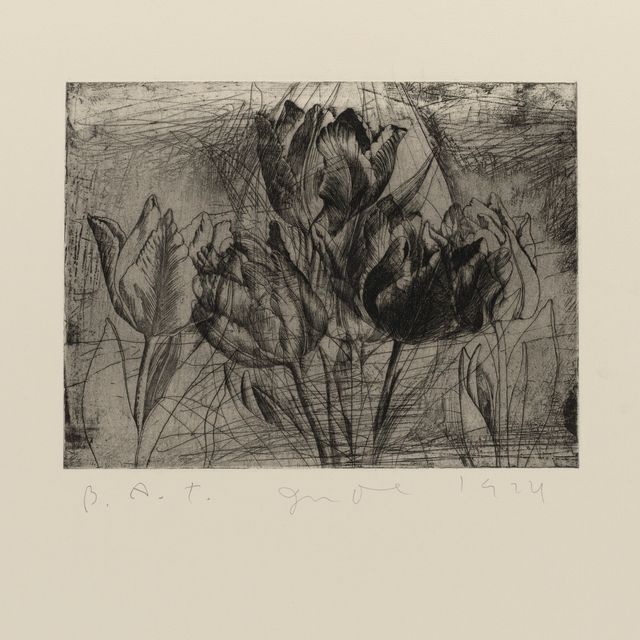 Jim Dine — Автопортрет в лыжной шапочке (на фоне тюльпанов) четвертое государство