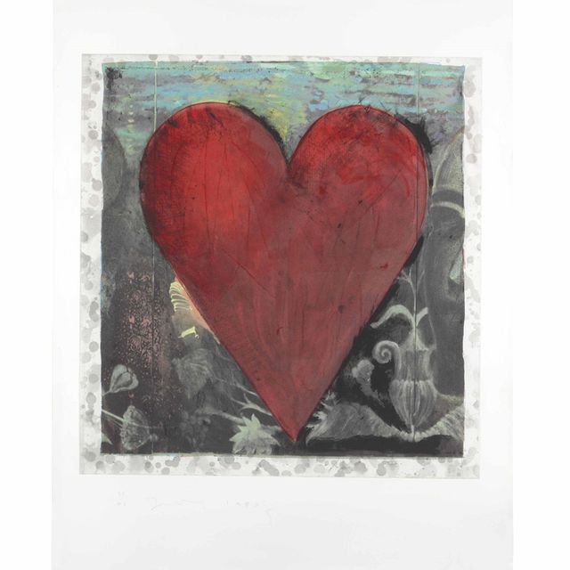 Jim Dine — Я, из раскрашенных вручную Венских сердечек