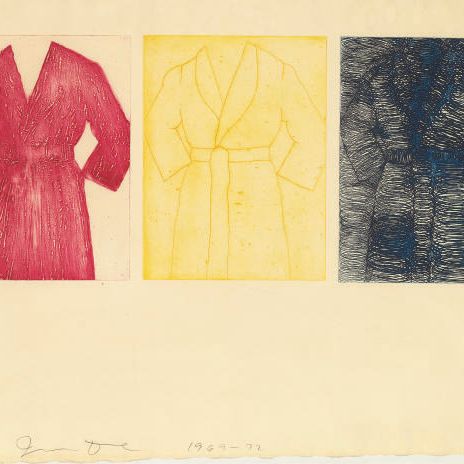Jim Dine — Гравюра, автопортрет (основные цвета) (W. C. 57)