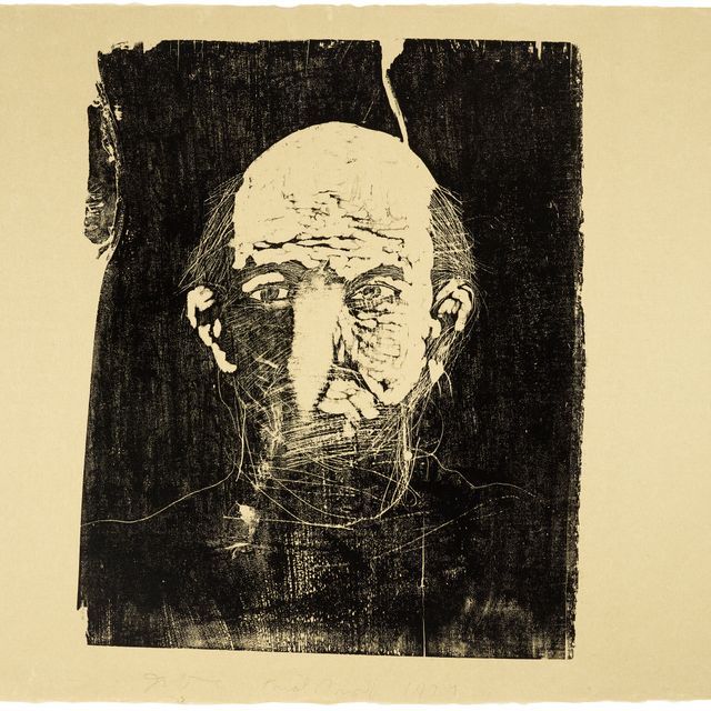 Jim Dine — Автопортрет, гравюра на дереве