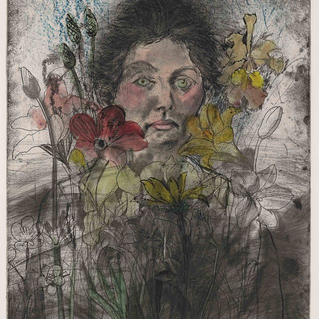 Jim Dine — Нэнси на улице, 6 июля, "Цветы Святой земли" (Д'Энч и Файнберг, 61)