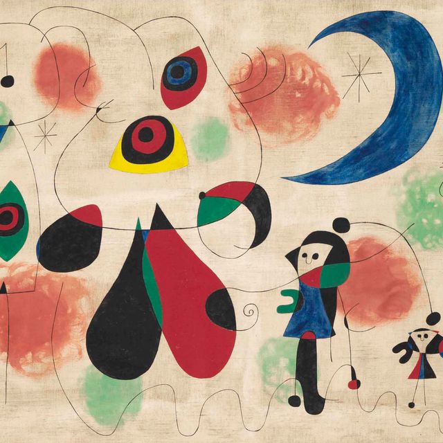 Joan Miró — Живопись (Женщины, Луна, Птицы)