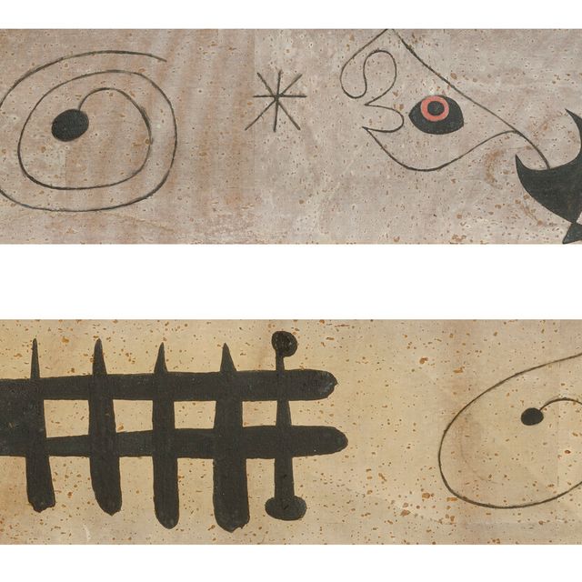Joan Miró — Женщина и изюминка в ночи