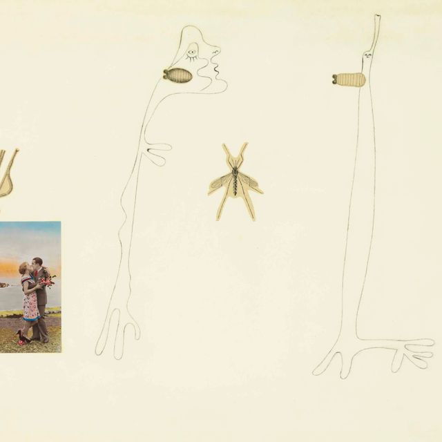 Joan Miró — Без названия, Рисунок-коллаж