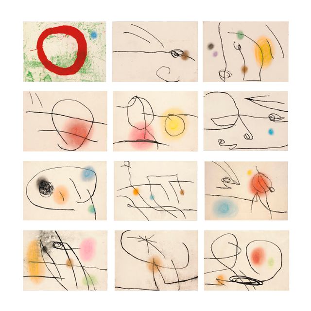 Joan Miró — Двенадцать макетов для: Лапидари (ср. работы Дюпена 1141-1144; ср. книги Крамера 251)