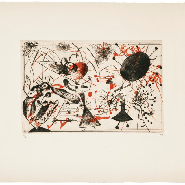 Joan Miró — Черный цвет и румяна: одна тарелка