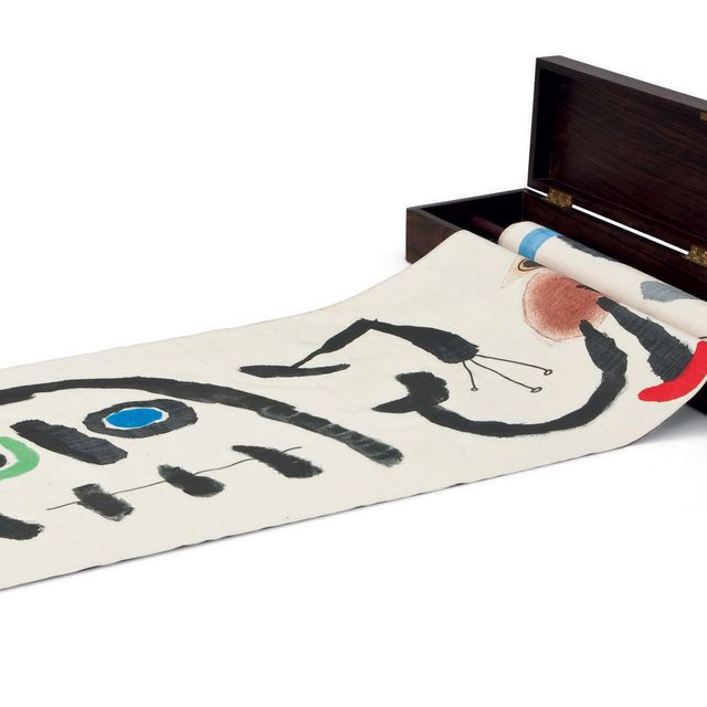 Joan Miró — МИРО, Жоан (1893-1983). [ Макемоно ]. Париж: Эме Мэг, 1956.