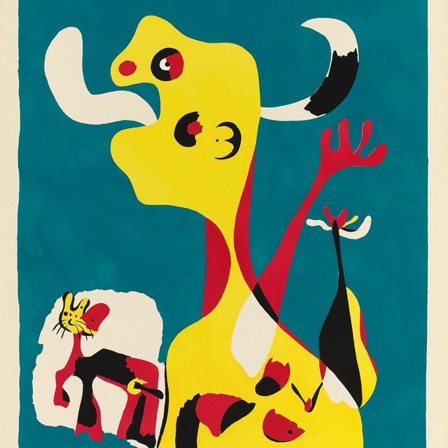 Joan Miró — Женщина и мужчина, рожденный в лунном свете (Дюпен, 18 лет)