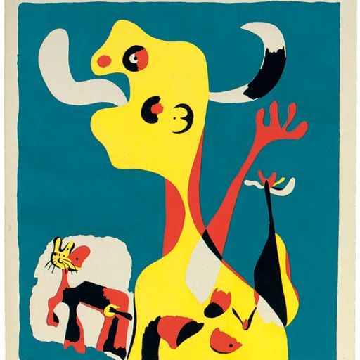 Joan Miró — Женщина и мужчина, рожденный в лунном свете (Дюпен, 18 лет)