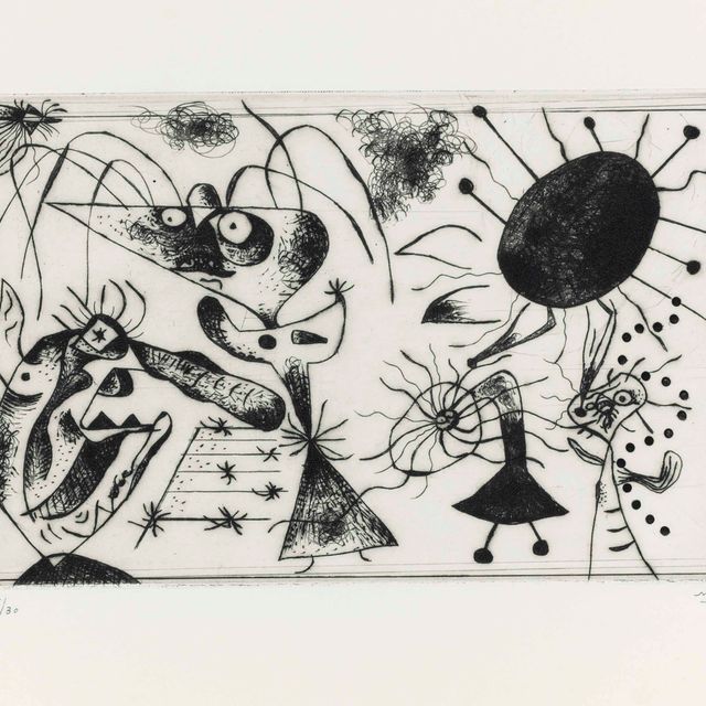 Joan Miró — Черный цвет и румяна : одна тарелка