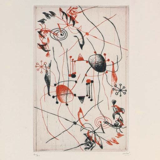 Joan Miró — Одна тарелка от Série Noire et Rouge (арт. 34)