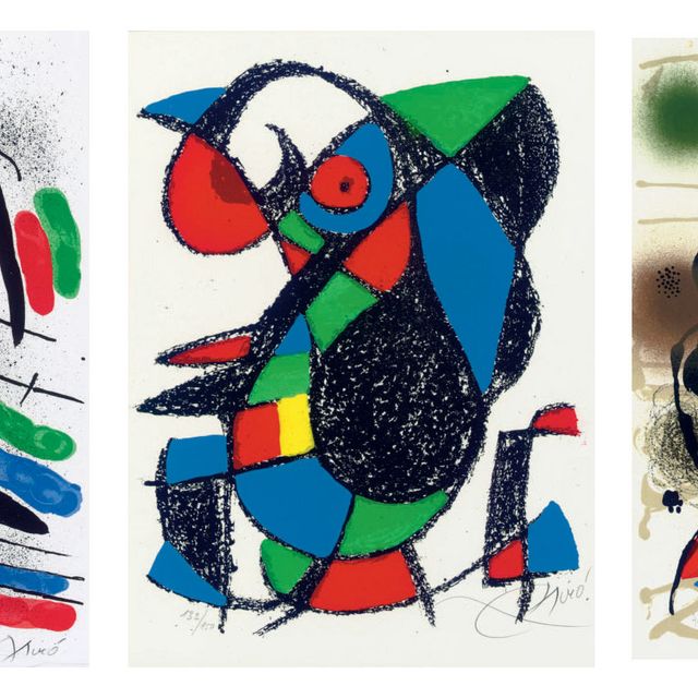 Joan Miró — Литография Жоана Миро [Vols. I-III], 1972-1977, (М. 854-67, 1036-49, 1112-1119; С. книги 160, 198 и 230)