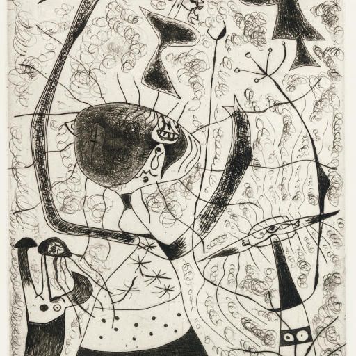 Joan Miró — Трое друзей (D. 25)